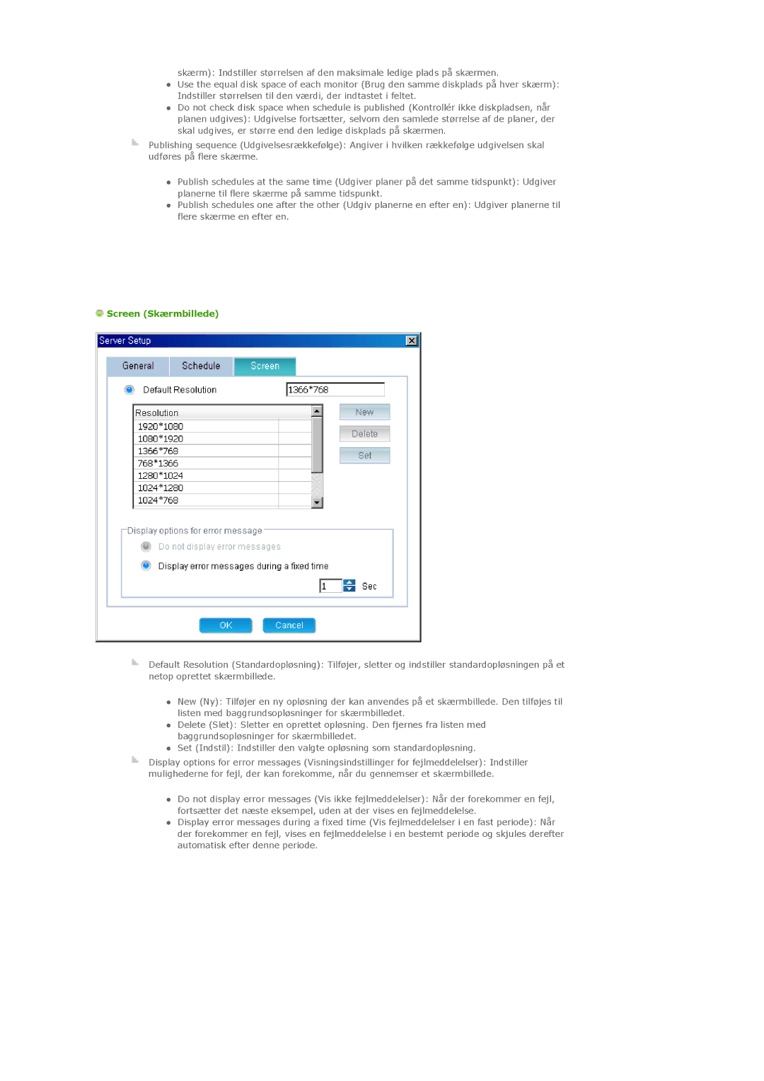 Samsung LS46BPTNS/EDC, LS46BPPNB/EDC, LS40BPTNB/EDC, LS40BPPNB/EDC, LS46BPTNB/EDC, LS46BPPNS/EDC manual Screen Skærmbillede 