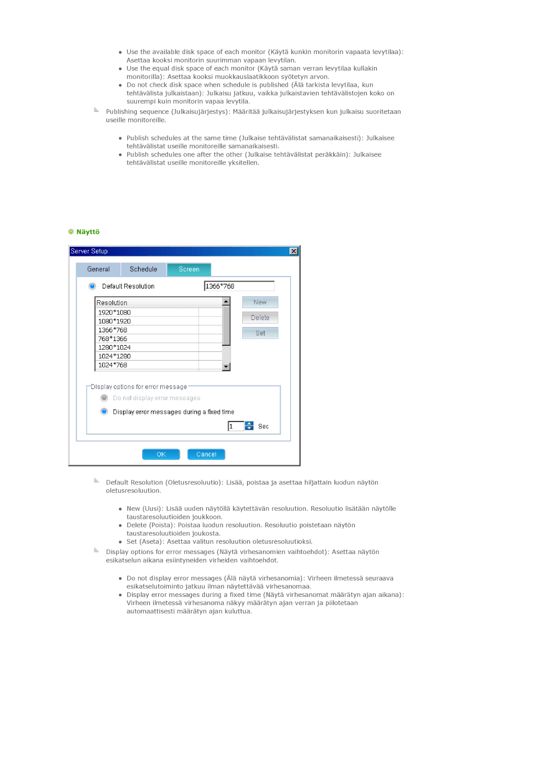 Samsung LS46BPPNB/EDC, LS46BPTNS/EDC, LS40BPTNB/EDC, LS40BPPNB/EDC, LS46BPTNB/EDC, LS46BPPNS/EDC, LS40BPPNS/EDC manual Näyttö 