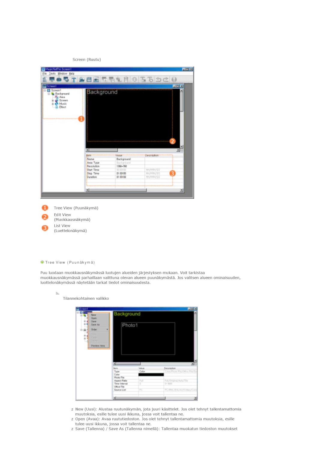 Samsung LS40BPPNB/EDC, LS46BPTNS/EDC, LS46BPPNB/EDC, LS40BPTNB/EDC, LS46BPTNB/EDC, LS46BPPNS/EDC manual Tree View Puunäkymä 