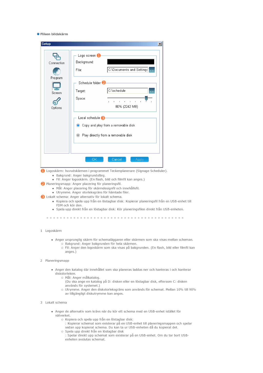 Samsung LS40BPPNB/EDC, LS46BPTNS/EDC, LS46BPPNB/EDC, LS40BPTNB/EDC, LS46BPTNB/EDC, LS46BPPNS/EDC manual Fliken bildskärm 