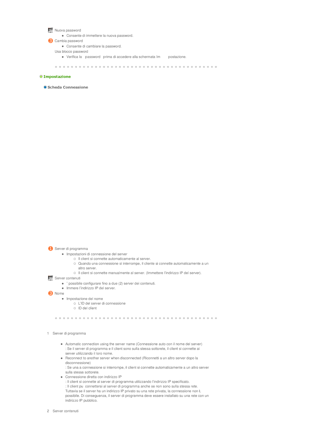 Samsung LS40BPPNS/EDC, LS46BPTNS/EDC, LS46BPPNB/EDC, LS40BPTNB/EDC, LS40BPTNS/EDC manual Impostazione, Scheda Connessione 