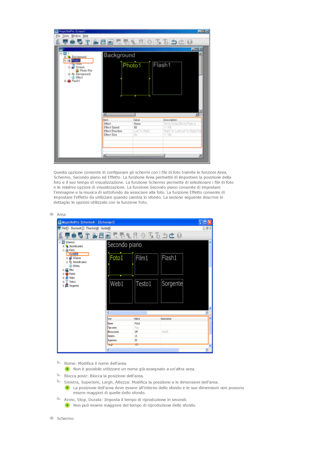 Samsung LS46BPPNB/EDC, LS46BPTNS/EDC, LS40BPTNB/EDC, LS40BPTNS/EDC, LS40BPPNB/EDC, LS46BPTNB/EDC, LS46BPPNS/EDC manual Schermo 