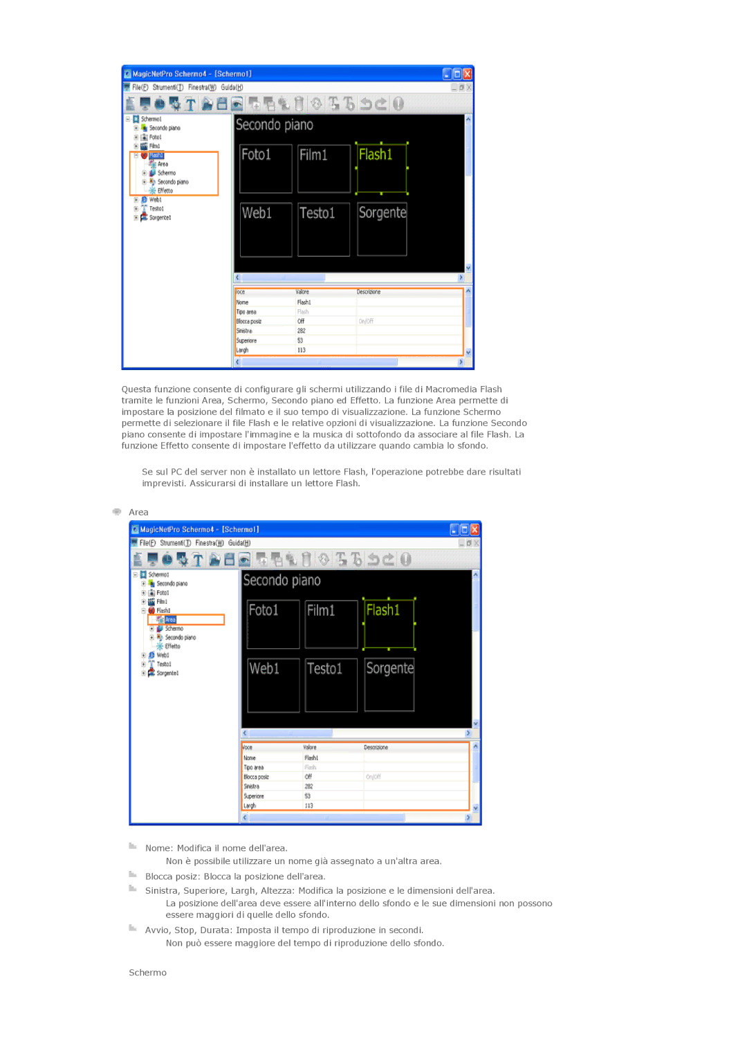 Samsung LS46BPTNS/EDC, LS46BPPNB/EDC, LS40BPTNB/EDC, LS40BPTNS/EDC, LS40BPPNB/EDC, LS46BPTNB/EDC, LS46BPPNS/EDC manual Schermo 