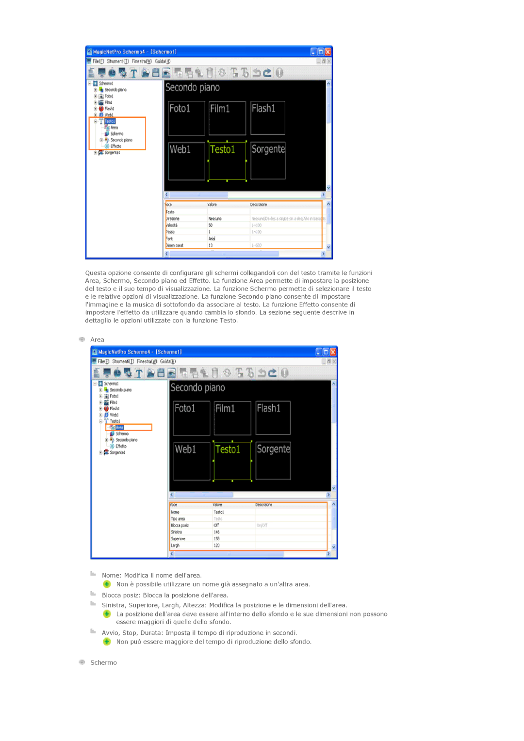 Samsung LS40BPPNS/EDC, LS46BPTNS/EDC, LS46BPPNB/EDC, LS40BPTNB/EDC, LS40BPTNS/EDC, LS40BPPNB/EDC, LS46BPTNB/EDC manual Schermo 