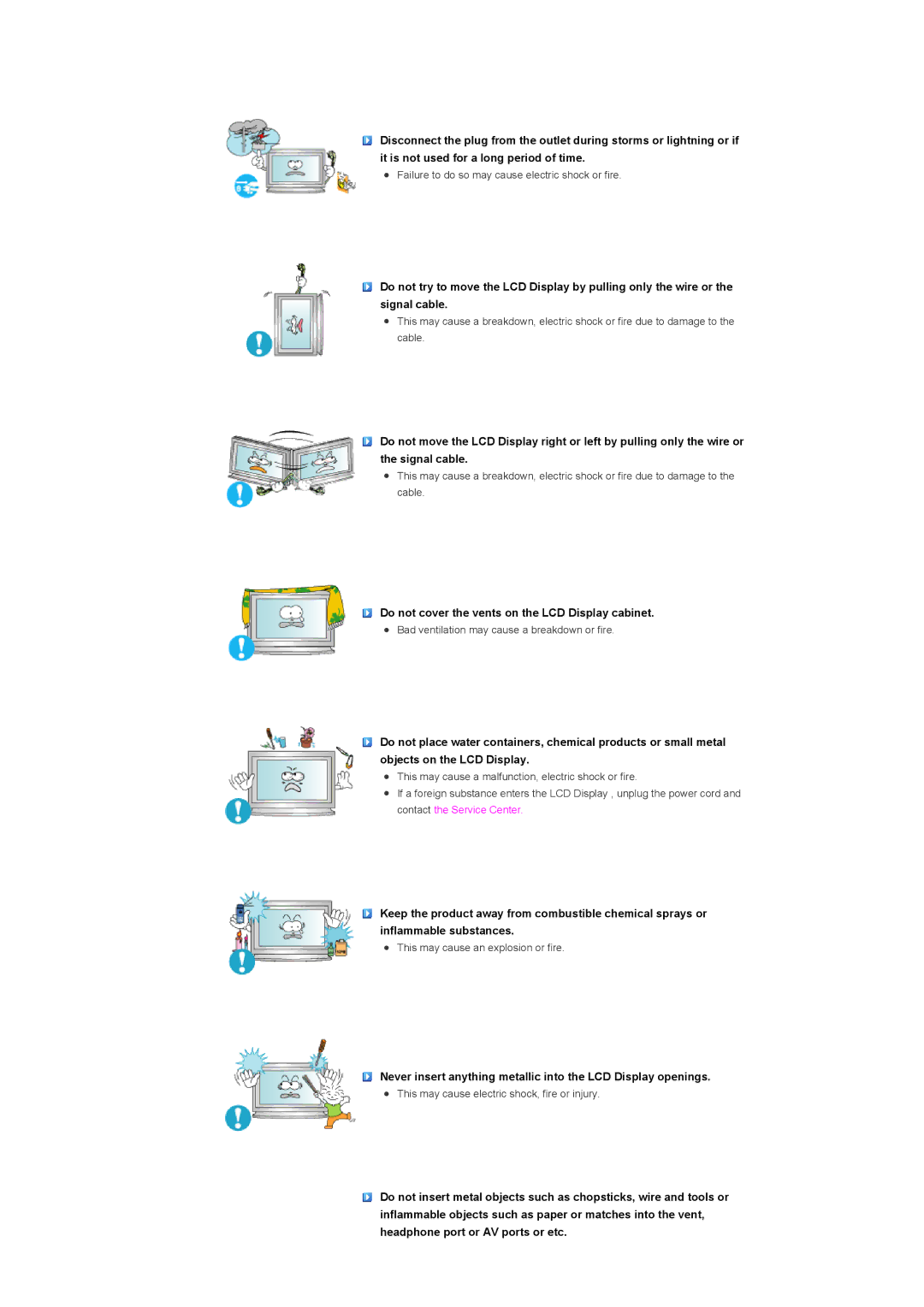 Samsung LS57BPPNS/EDC, LS57BPHNB/EDC, LS57BPHNS/EDC, LS57BPHNBF/EDC manual Do not cover the vents on the LCD Display cabinet 