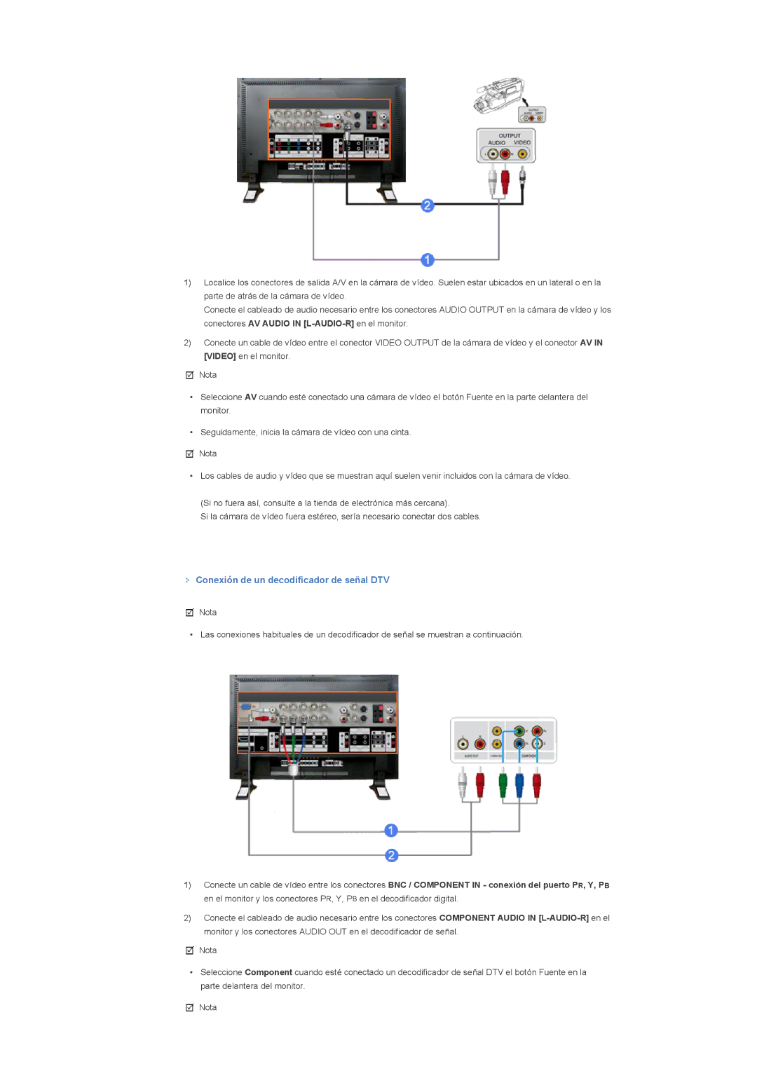 Samsung LS57BPHNBF/EDC, LS57BPHNB/EDC, LS57BPHNS/EDC, LS57BPPNS/EDC, LS57BPPNBF/EDC Conexión de un decodificador de señal DTV 