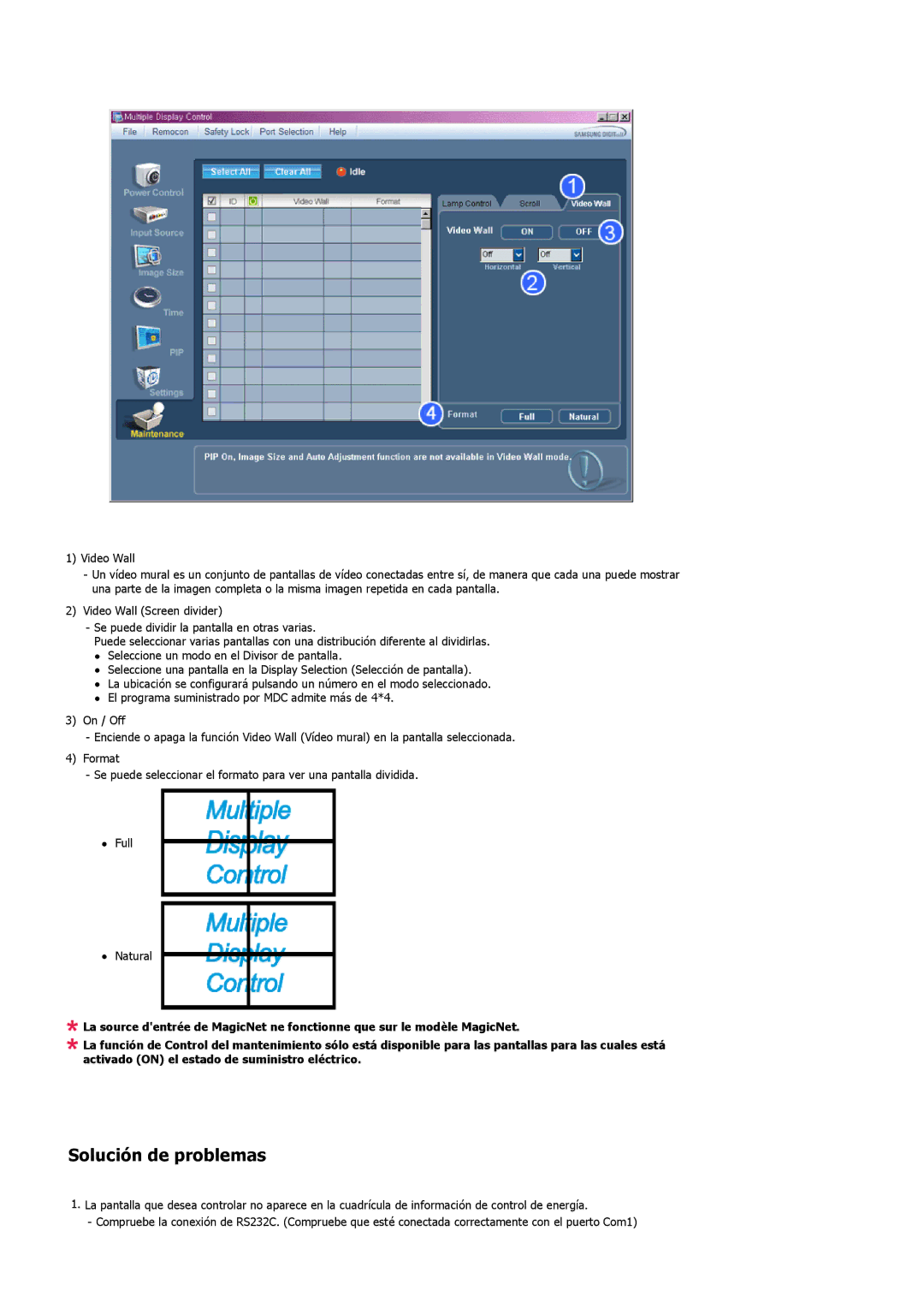 Samsung LS57BPHNBF/EDC, LS57BPHNB/EDC, LS57BPHNS/EDC, LS57BPPNS/EDC, LS57BPPNBF/EDC manual Solución de problemas 