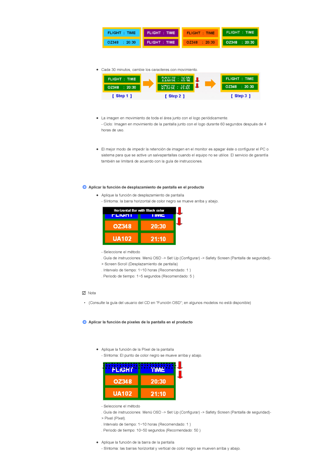 Samsung LS57BPHNS/EDC, LS57BPHNB/EDC, LS57BPPNS/EDC manual Aplicar la función de píxeles de la pantalla en el producto 