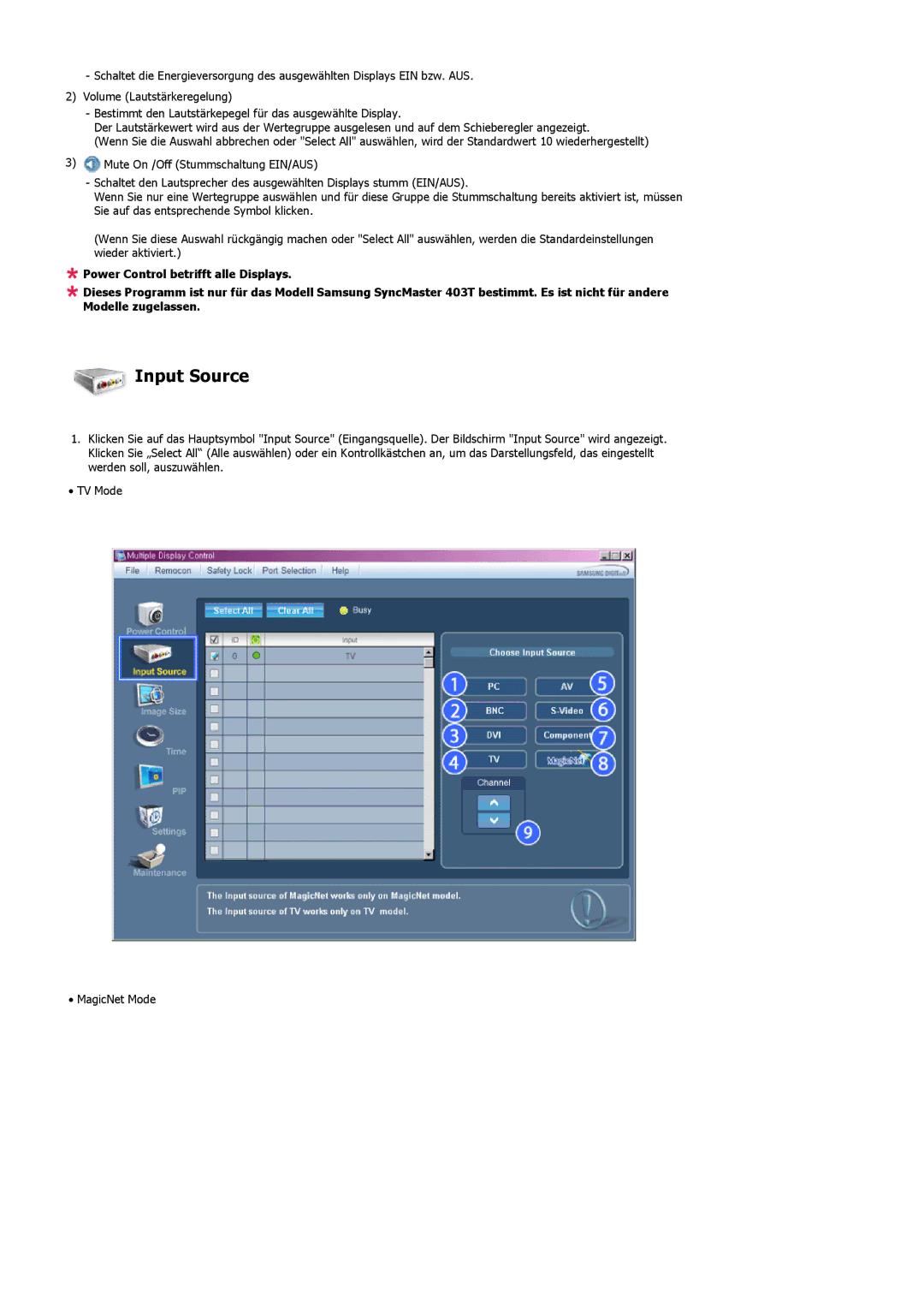 Samsung LS57BPHNS/EDC, LS57BPHNB/EDC, LS57BPPNS/EDC manual Input Source 