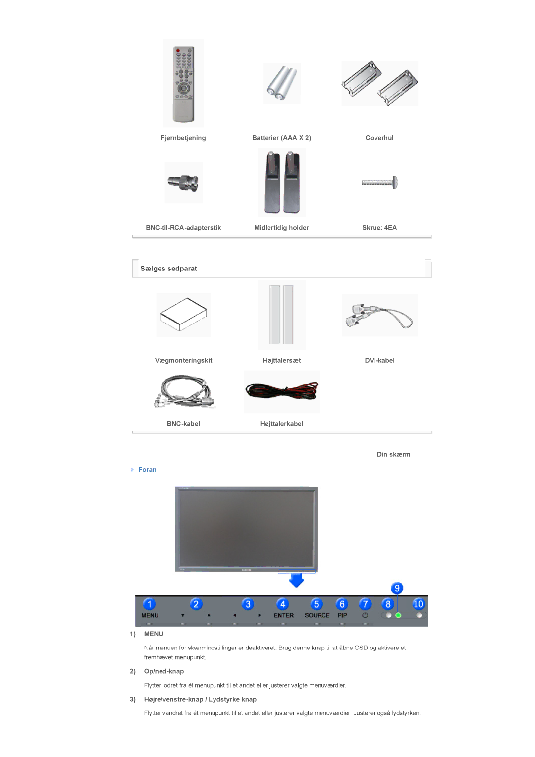 Samsung LS57BPHNB/EDC, LS57BPHNS/EDC, LS57BPPNS/EDC manual Menu 