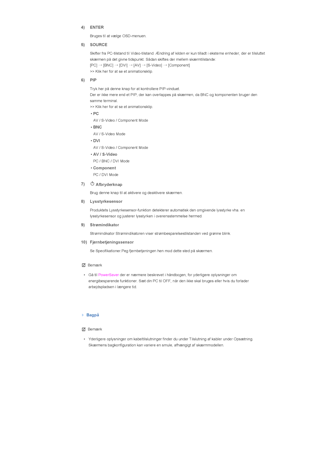 Samsung LS57BPHNS/EDC, LS57BPHNB/EDC, LS57BPPNS/EDC manual Enter, Source, Bnc, Dvi 