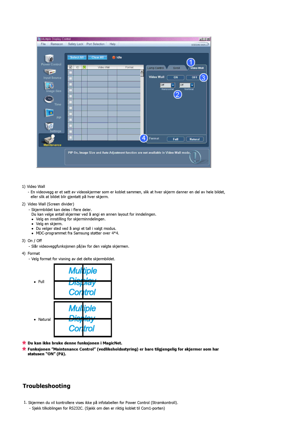 Samsung LS57BPHNB/EDC, LS57BPHNS/EDC, LS57BPPNS/EDC manual Troubleshooting 