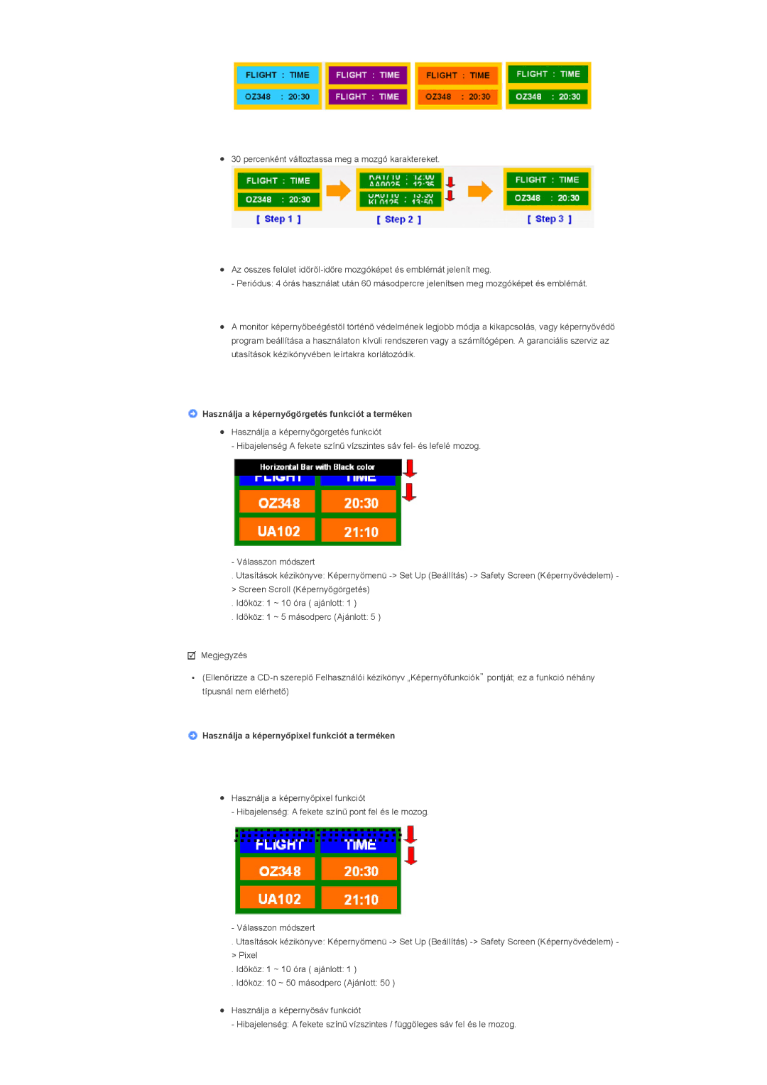 Samsung LS57BPHNS/EDC, LS57BPHNB/EDC, LS57BPPNS/EDC manual Használja a képernyőgörgetés funkciót a terméken 