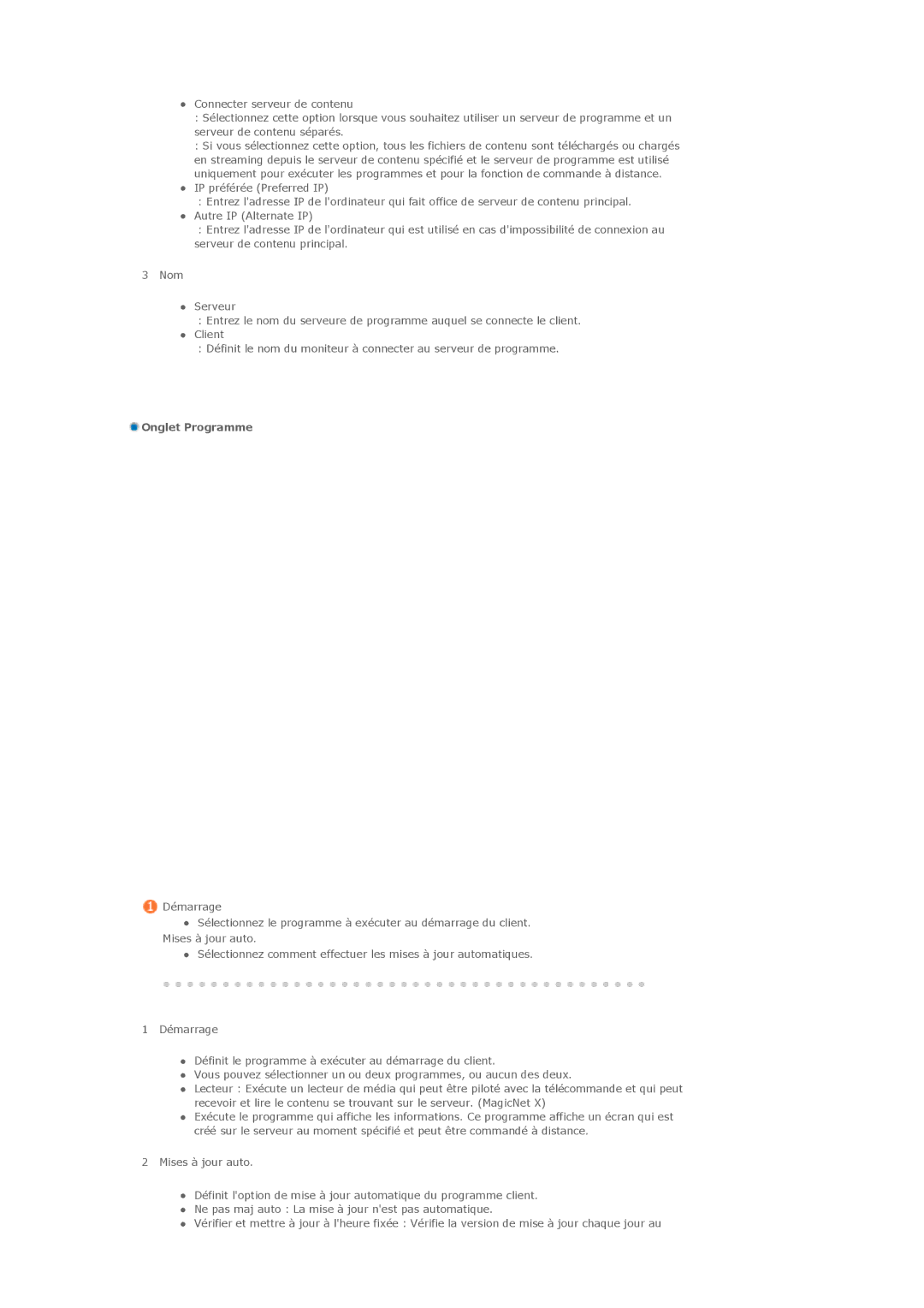 Samsung LS57BPTNB/EDC, LS57BPTNS/EDC, LS57BPTNBF/EDC manual Onglet Programme 