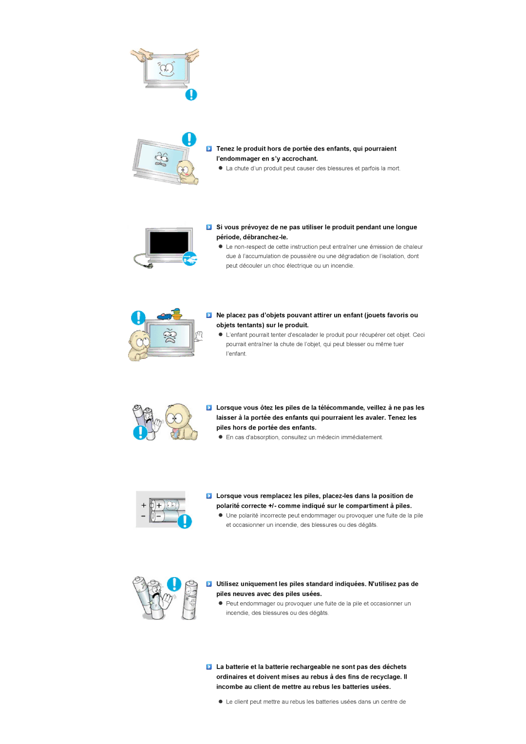 Samsung LS57BPTNS/EDC, LS57BPTNB/EDC, LS57BPTNBF/EDC manual En cas dabsorption, consultez un médecin immédiatement 