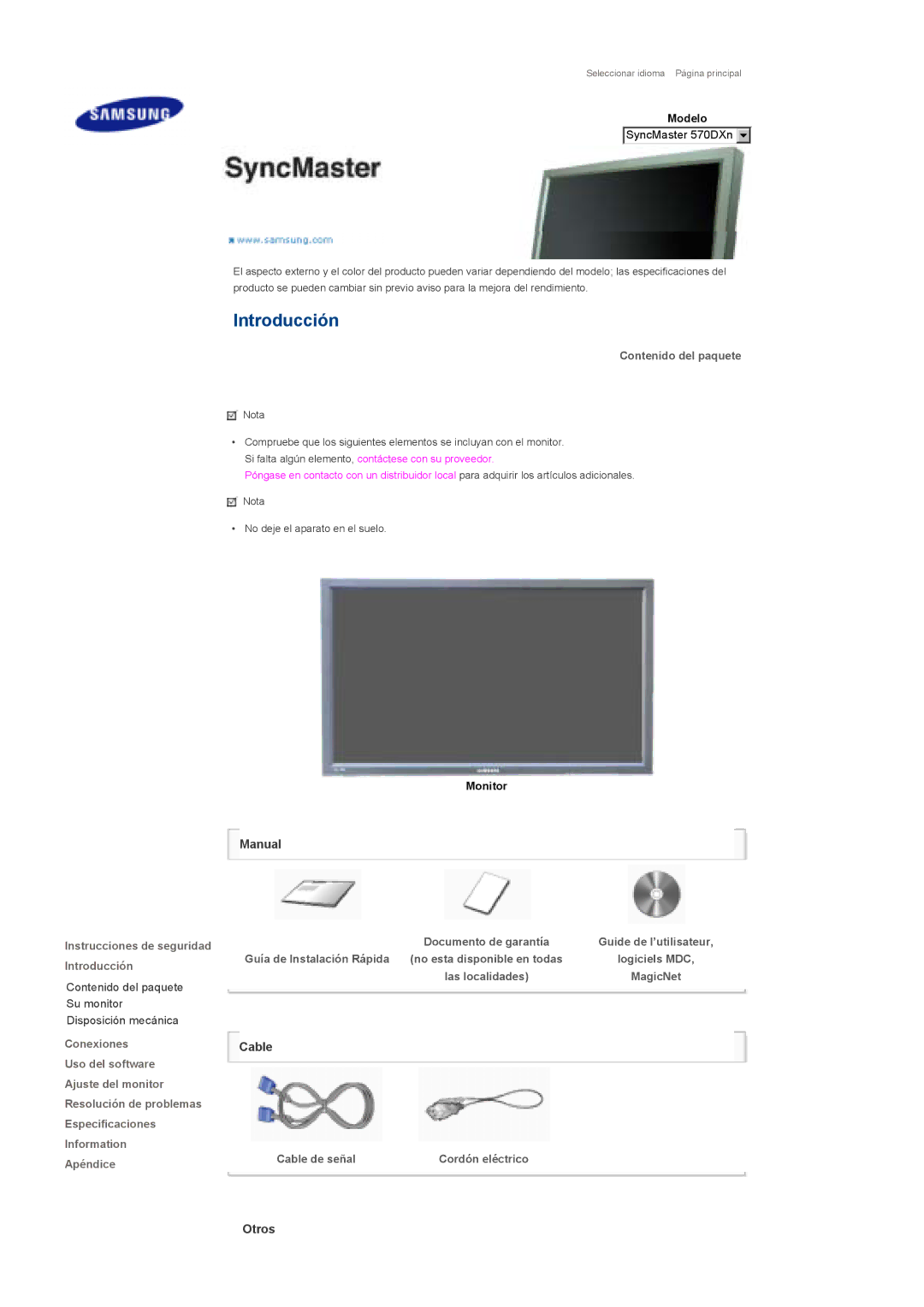 Samsung LS57BPTNS/EDC, LS57BPTNB/EDC manual Instrucciones de seguridad, Introducción, Conexiones, Apéndice 