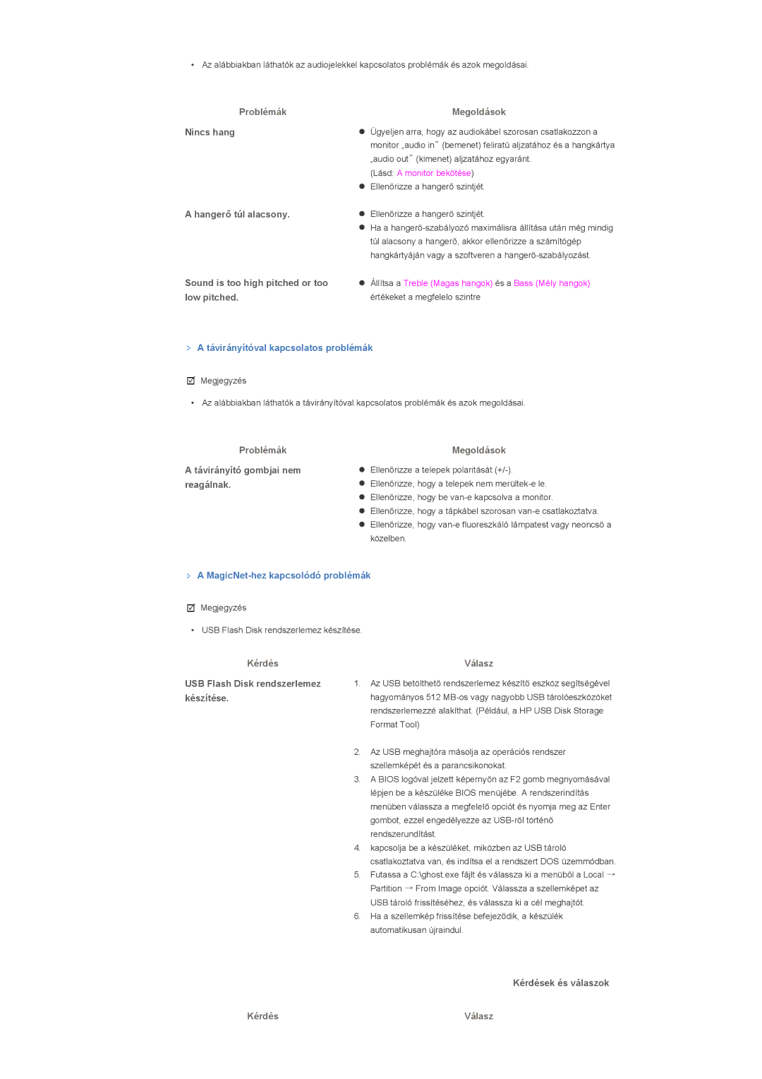 Samsung LS57BPTNB/EDC, LS57BPTNS/EDC manual Kérdés Válasz 