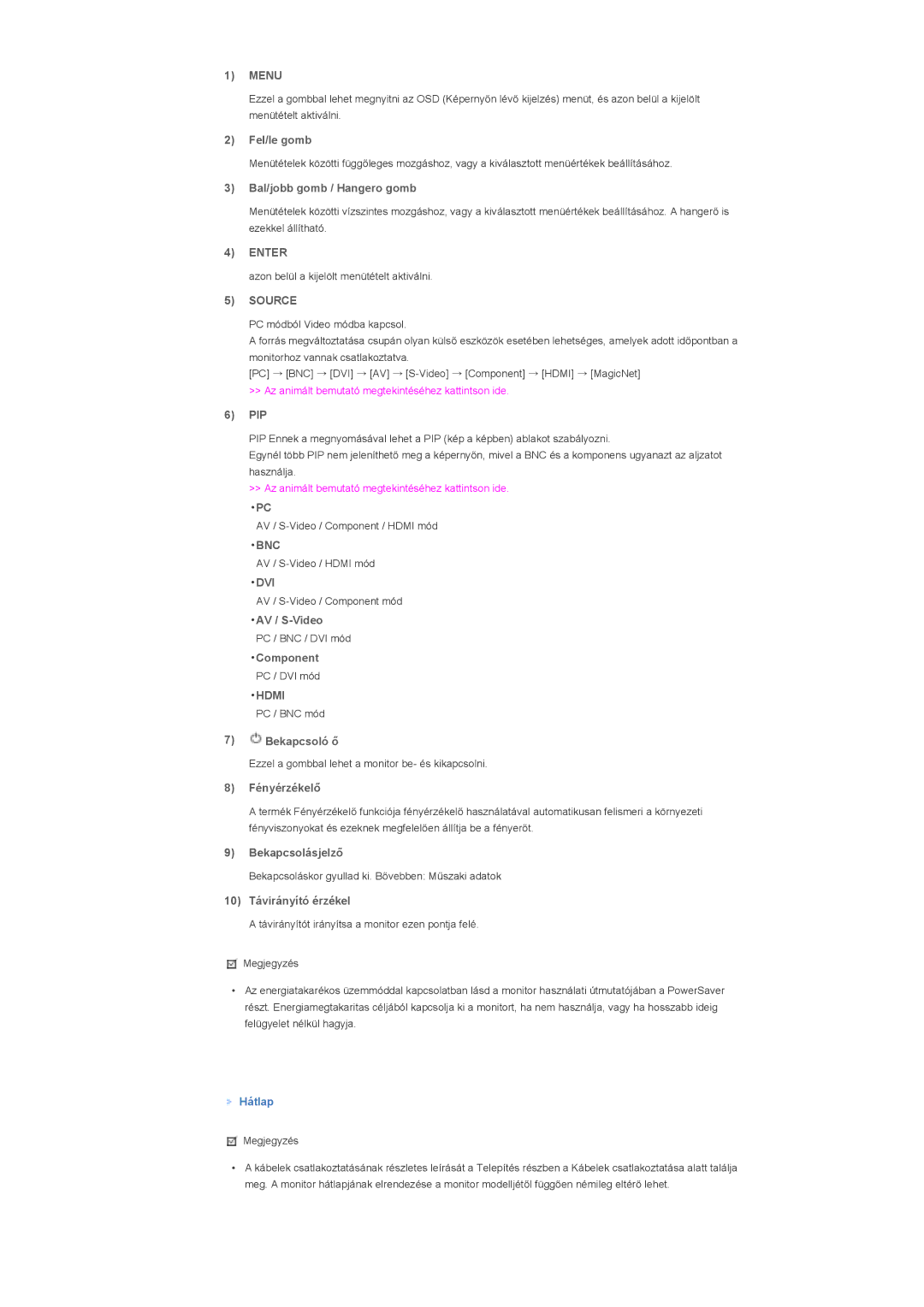 Samsung LS57BPTNS/EDC, LS57BPTNB/EDC manual Menu, Enter, Source, Bnc, Dvi, Hdmi 