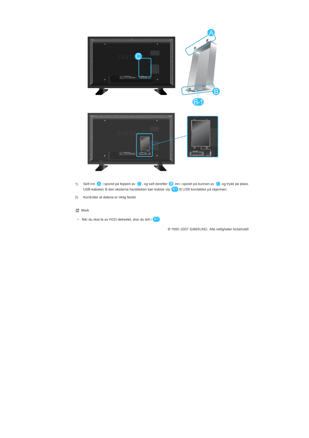 Samsung LS57BPTNS/EDC manual 