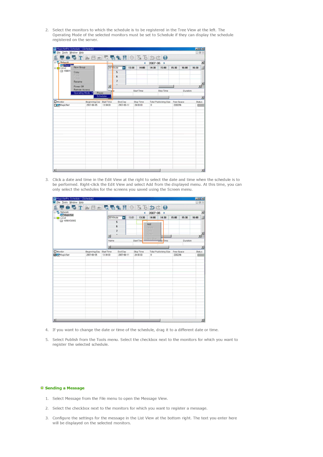 Samsung LS57BPTNS/EDC, LS57BPTNS/XSJ, LS57BPTNB/EDC, LS57BPTNBF/EDC manual Sending a Message 