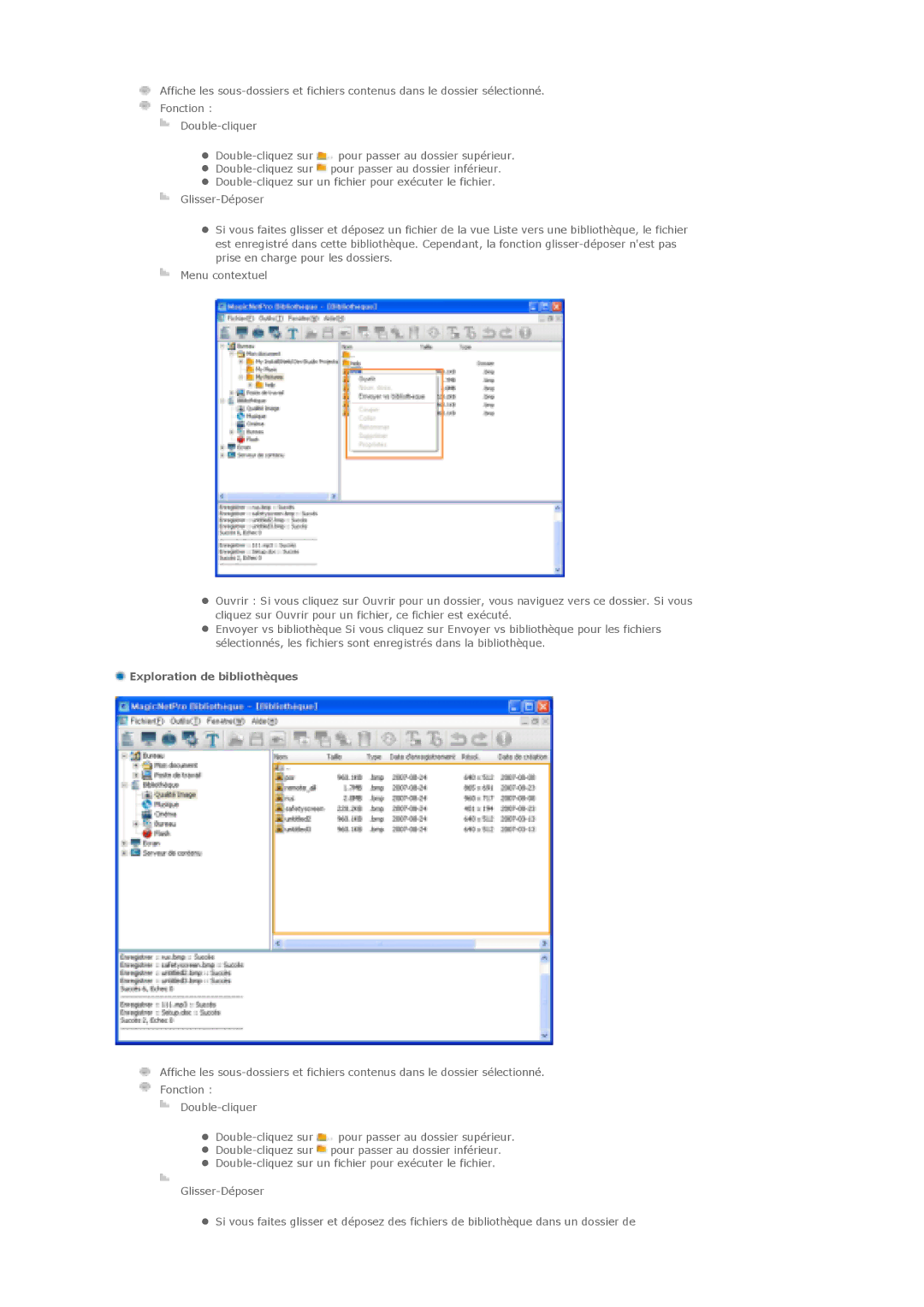 Samsung LS82BPTNS/EDC, LS82BPTNB/EDC, LS70BPTNBF/EDC, LS70BPPNBYSEDC, LS70BPTNS/EDC manual Exploration de bibliothèques 