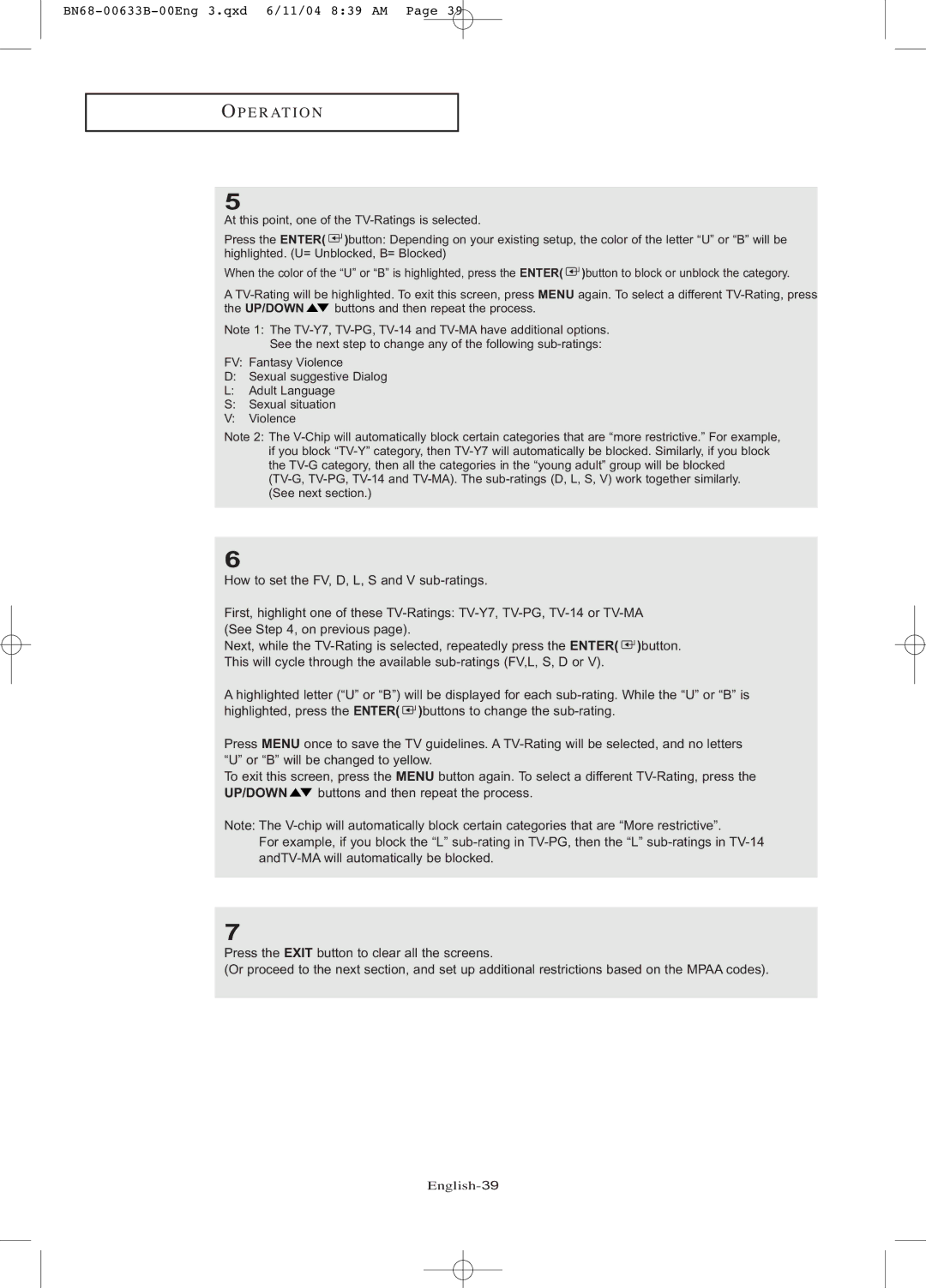 Samsung LT-P1545 manual English-39 