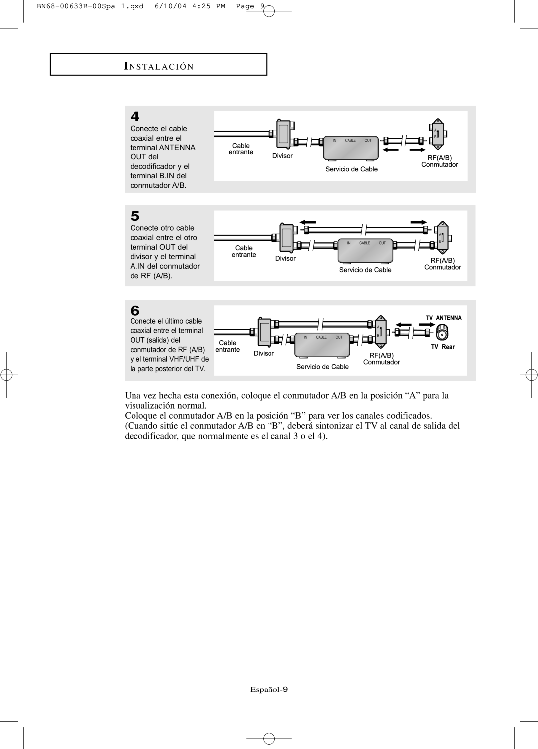 Samsung LT-P2045U, LT-P1745 manual Españ ol-9 