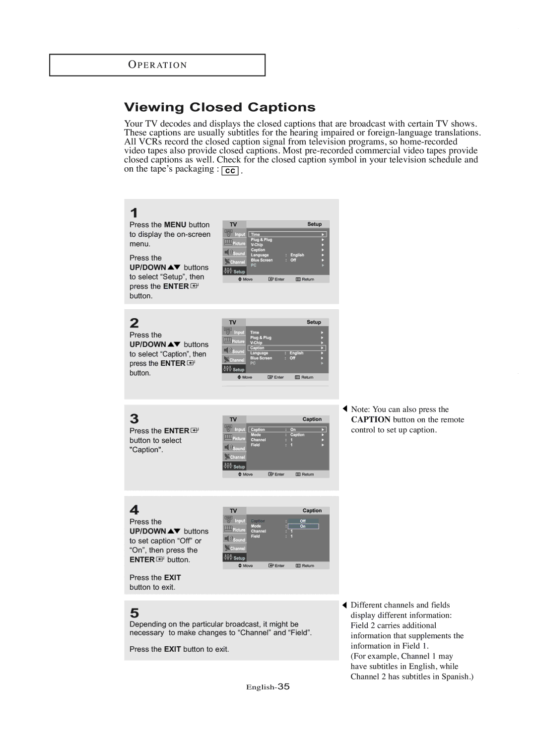 Samsung LT-P1745U manual Viewing Closed Captions, Misspellings and unusual 