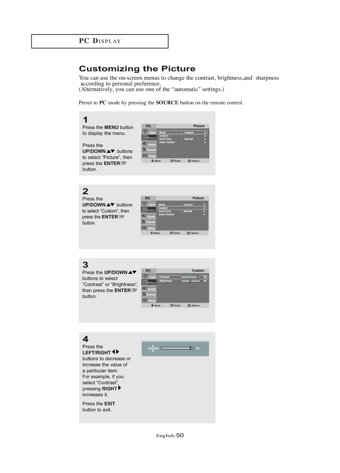 Samsung LT-P1745U manual English-50 