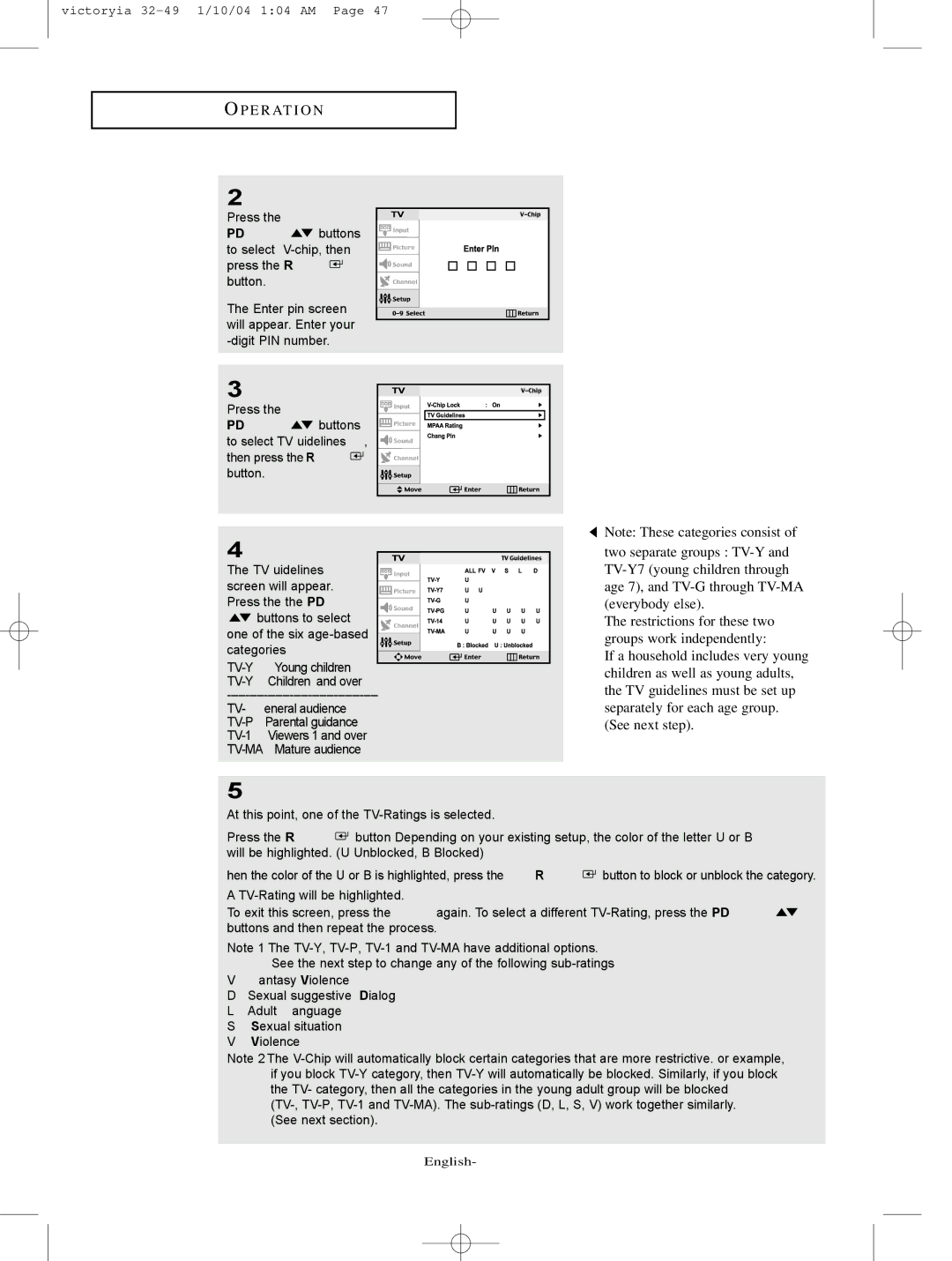 Samsung LT-P227W manual Tv-G 