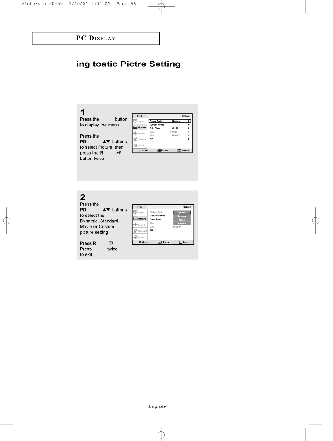 Samsung LT-P227W manual English-56 