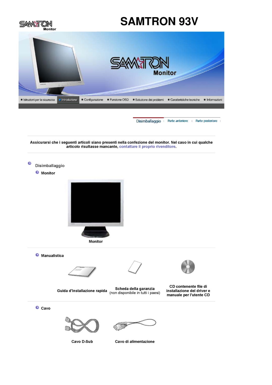 Samsung LT17GSESS/EDC manual Samtron, Monitor Manualistica 