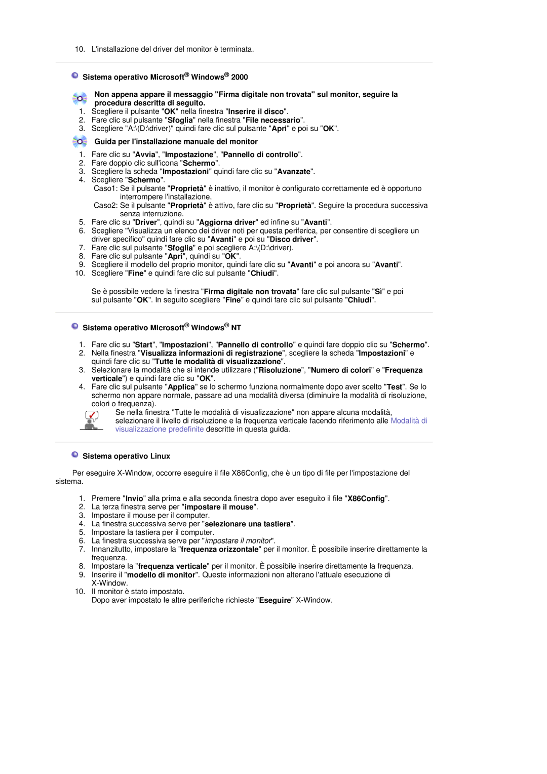 Samsung LT17GSESS/EDC manual Sistema operativo Microsoft Windows NT, Sistema operativo Linux 