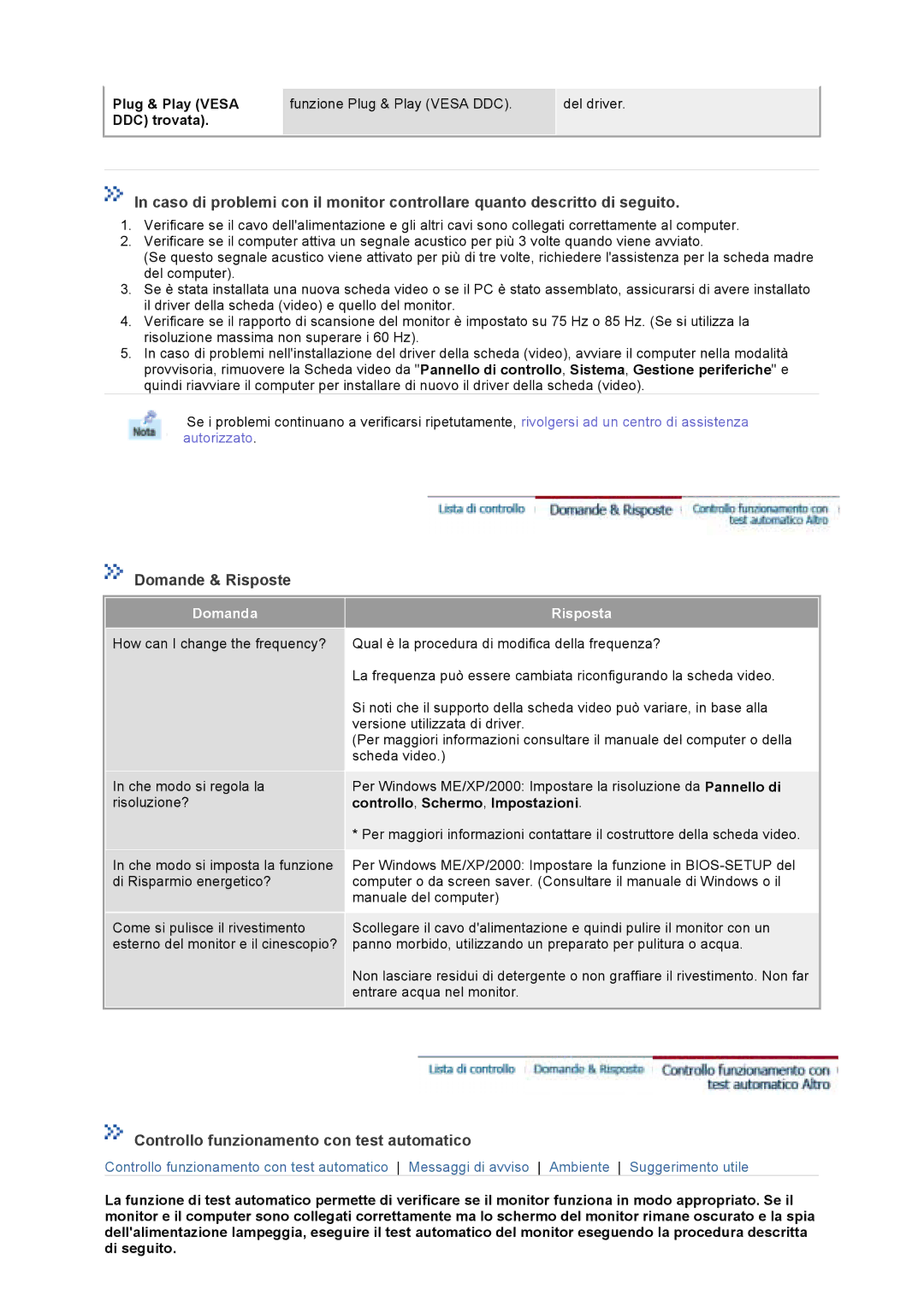 Samsung LT17GSESS/EDC manual Domande & Risposte 