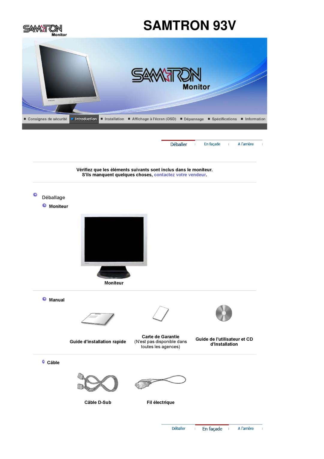 Samsung LT17GSESSZ/EDC, LT17GSESS/EDC manual Samtron, Moniteur Manual 