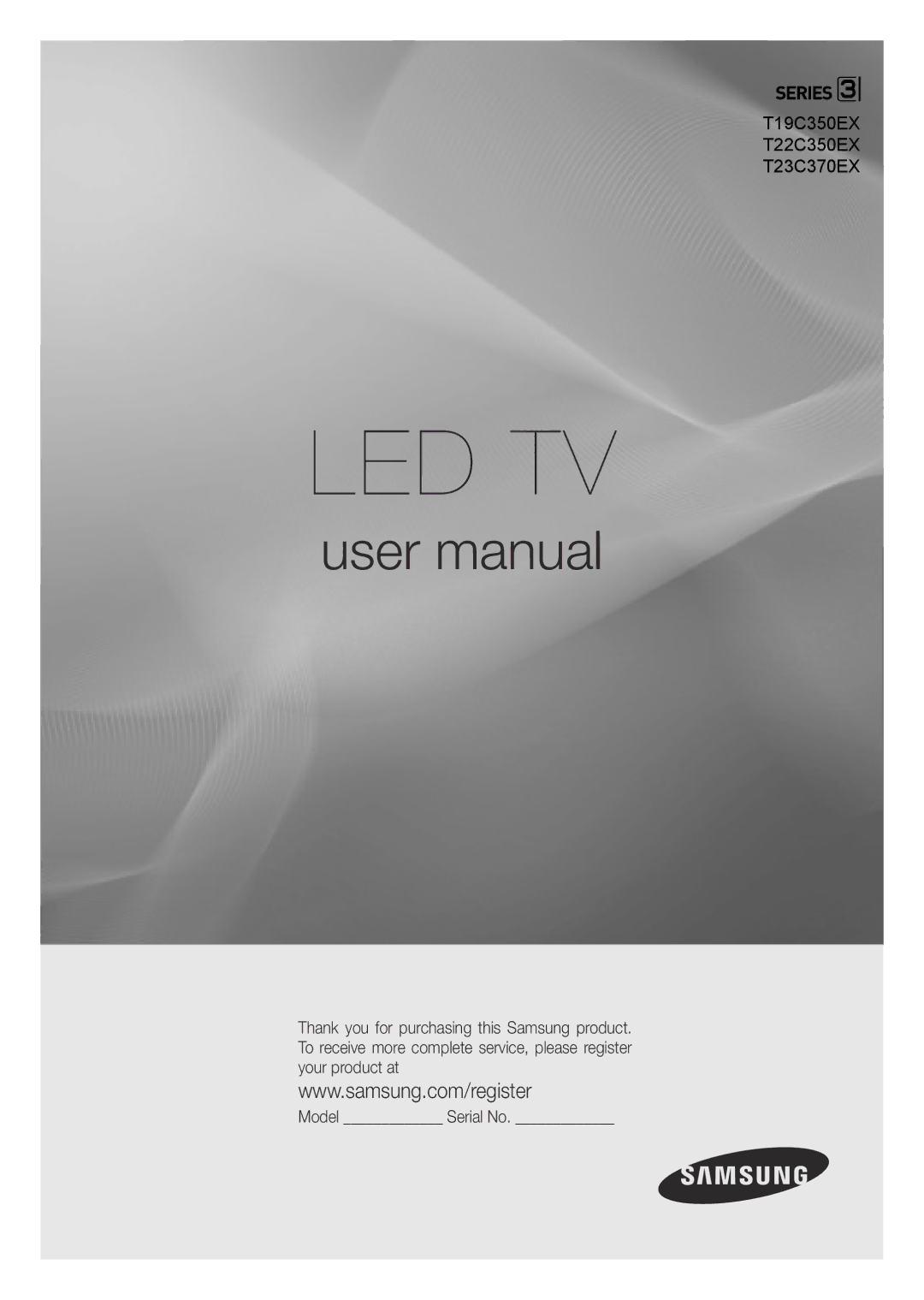 Samsung LT22C350EX/CI, LT19C350EXQ/RU, LT22C350EXQ/RU manual Led Tv, T19C350EX T22C350EX T23C370EX 