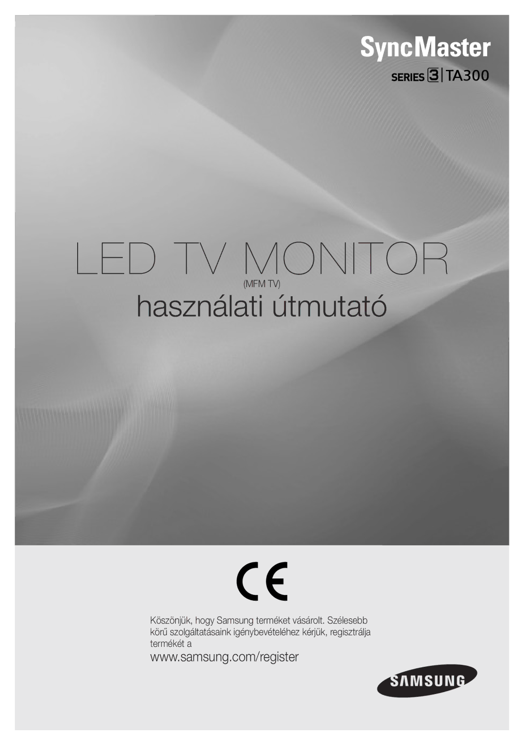 Samsung LT27A300EW/EN, LT22A300EW/EN, LT27A300EW/XE, LT22A300EW/XE manual LED TV Monitor 