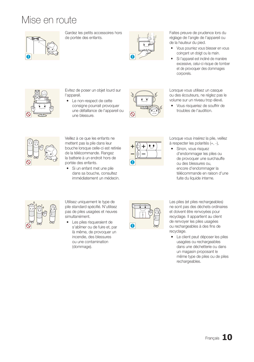 Samsung LT22A300EW/EN, LT27A300EW/EN manual Ou rechargeables à des fins de recyclage 