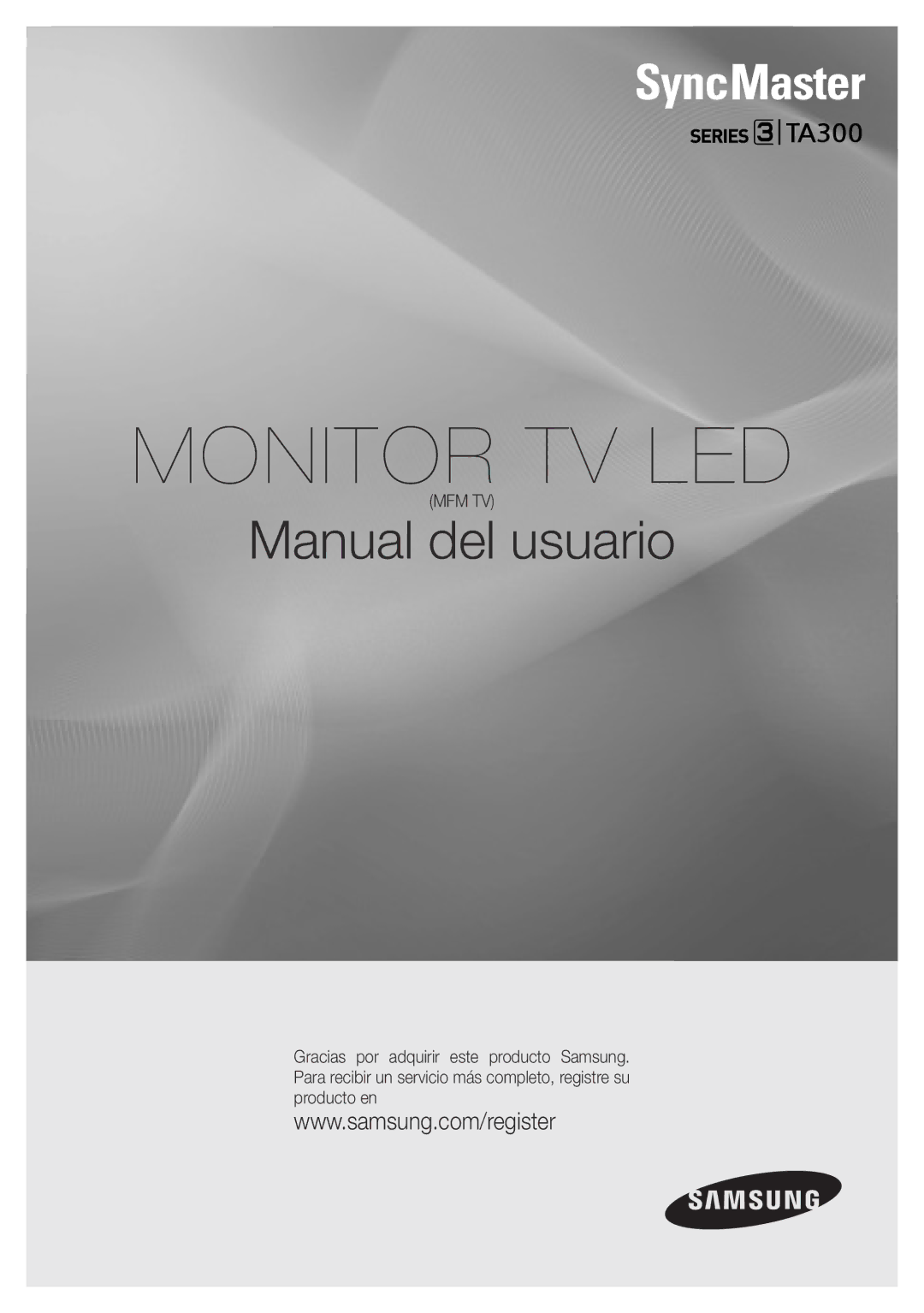 Samsung LT27A300EW/EN, LT22A300EW/EN manual Monitor TV LED 