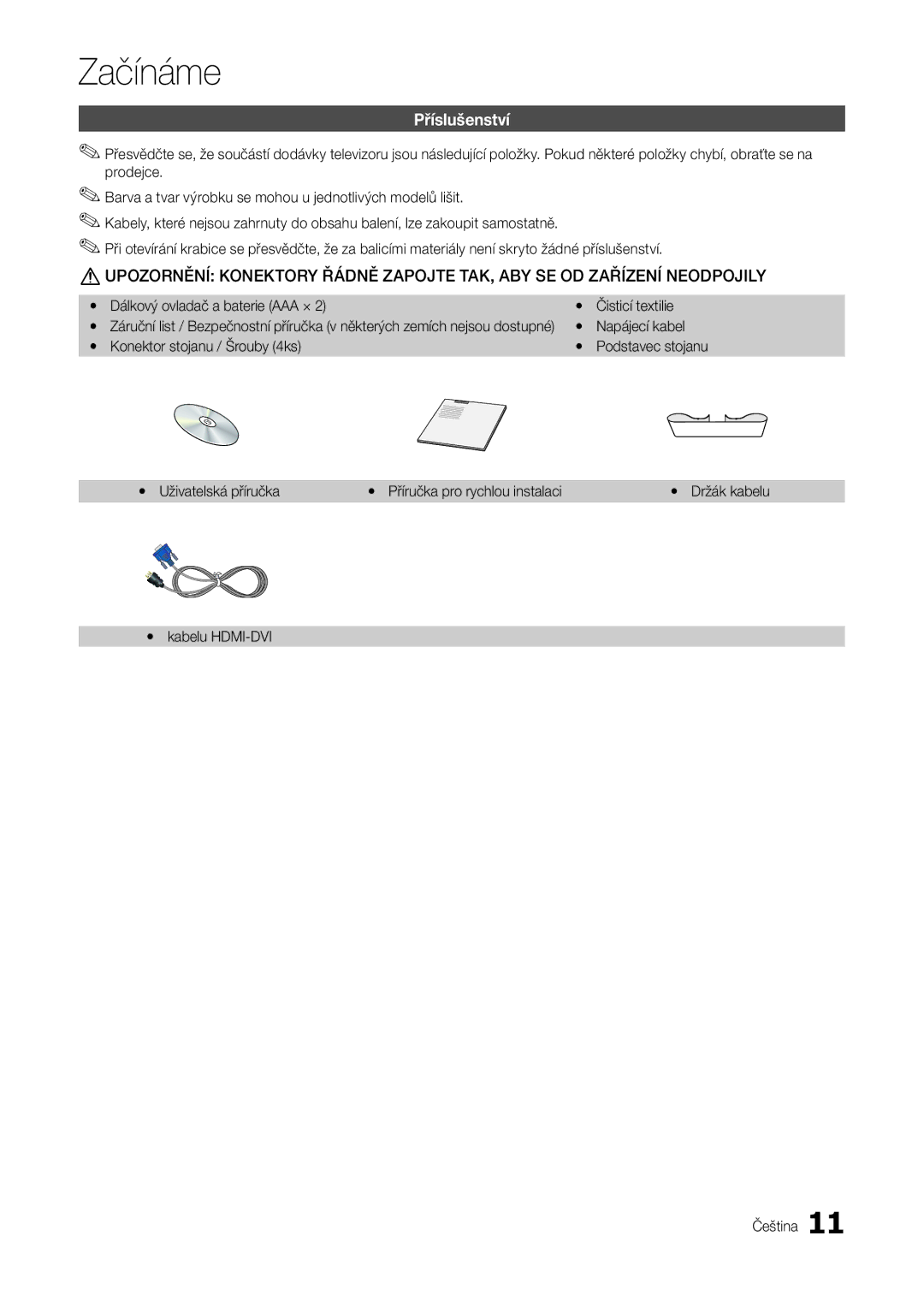 Samsung LT27A300EW/EN, LT22A300EW/EN manual Příslušenství 