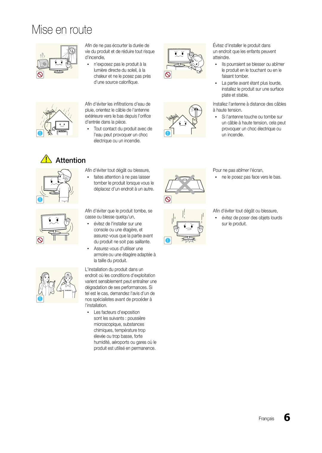 Samsung LT24B350EW/EN, LT22B350EW/EN Assurez-vous dutiliser une, La taille du produit Linstallation du produit dans un 