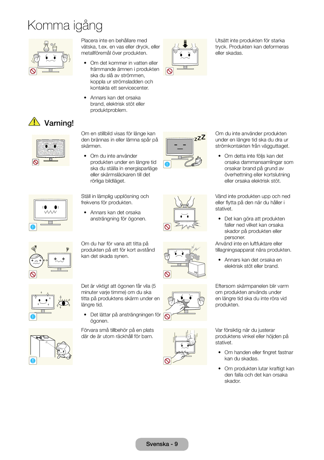 Samsung LT22D390EW/XE, LT24D391EX/XE, LT27D590EW/XE, LT27D390EX/XE, LT24D590EW/XE, LT22D390EX/XE, LT24D390EW/XE manual Ögonen 