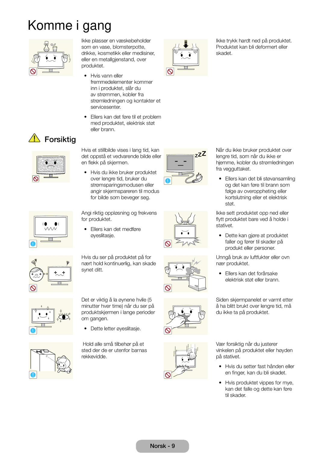 Samsung LT22D390EW/XE, LT24D391EX/XE, LT27D590EW/XE, LT27D390EX/XE, LT24D590EW/XE, LT22D390EX/XE manual Dette letter øyeslitasje 