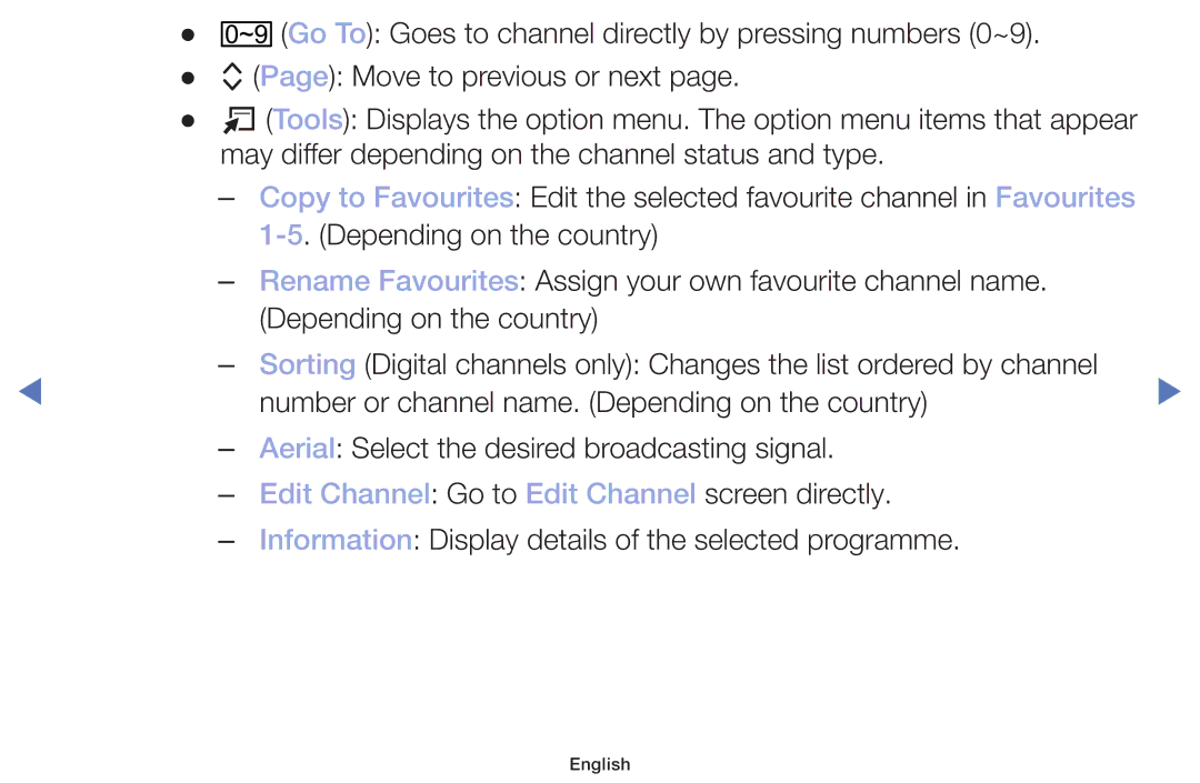 Samsung LT22E310EX/RU manual Edit Channel Go to Edit Channel screen directly 