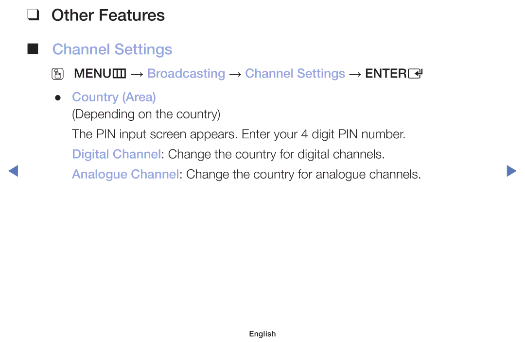 Samsung LT22E310EX/RU manual Other Features, Channel Settings 