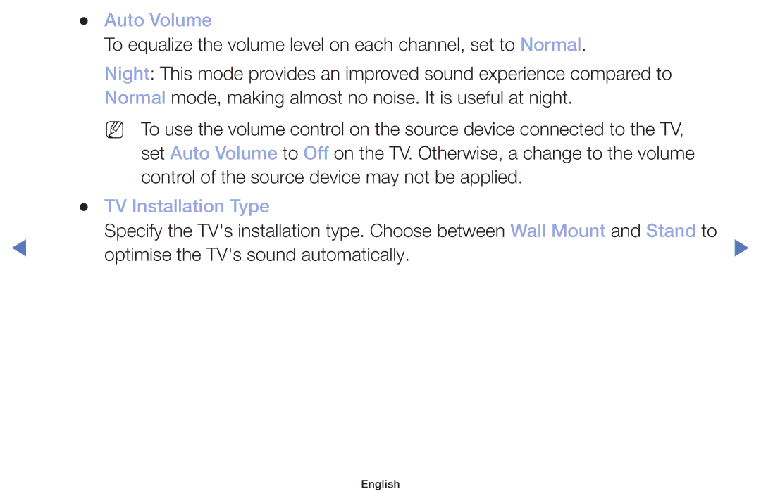 Samsung LT22E310EX/RU manual Auto Volume, TV Installation Type 