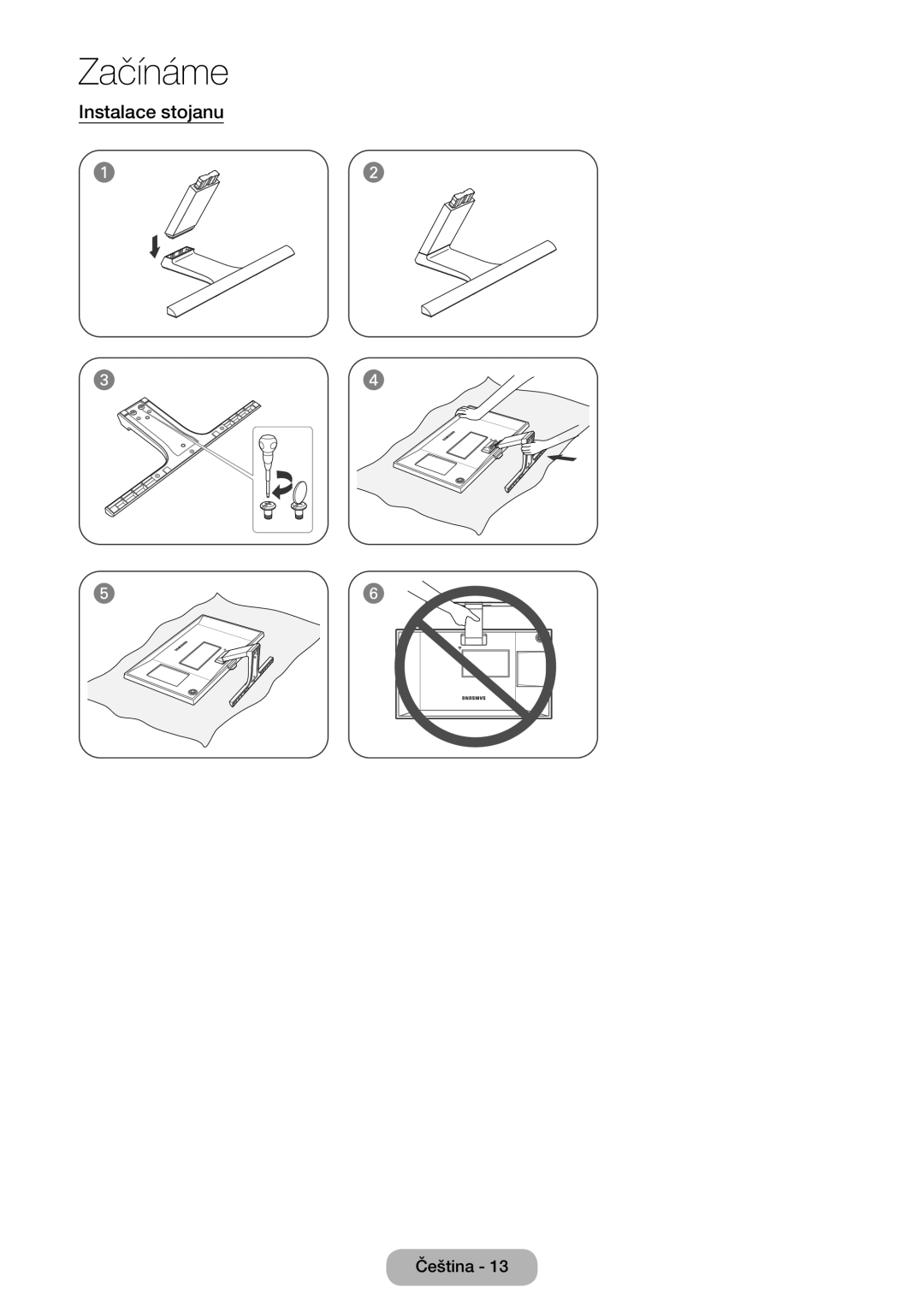 Samsung LT24E390EW/EN, LT22E390EW/EN, LT22E390EX/EN, LT24E390EX/EN manual Instalace stojanu 