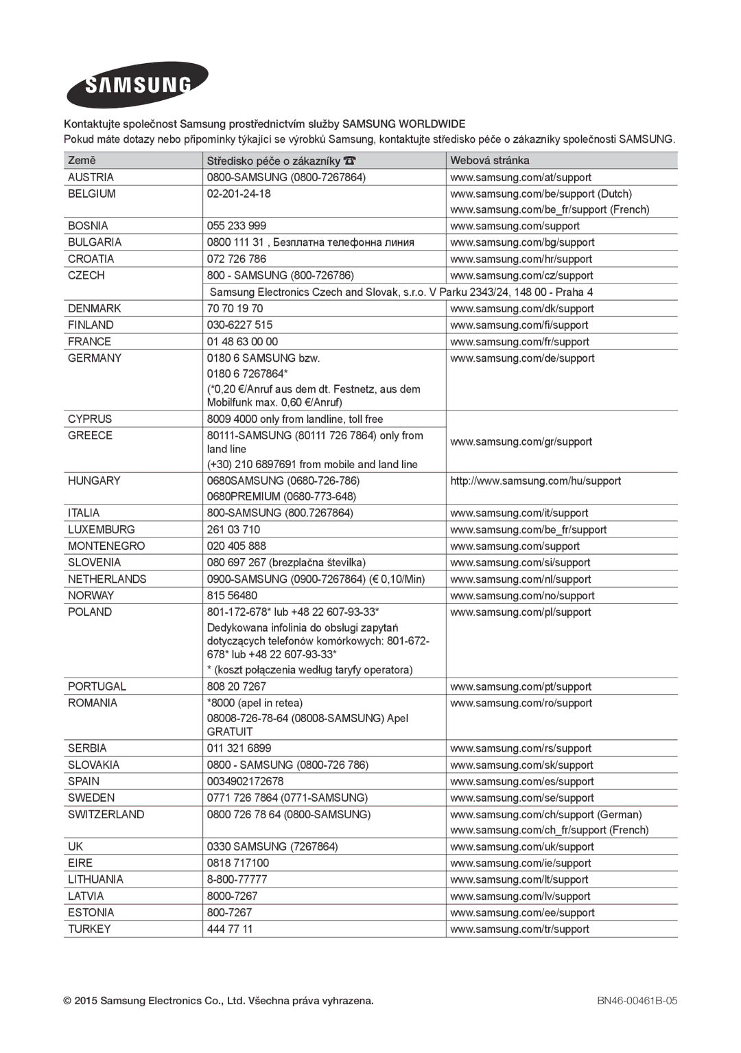 Samsung LT24E390EX/EN, LT22E390EW/EN, LT24E390EW/EN, LT22E390EX/EN manual Austria 