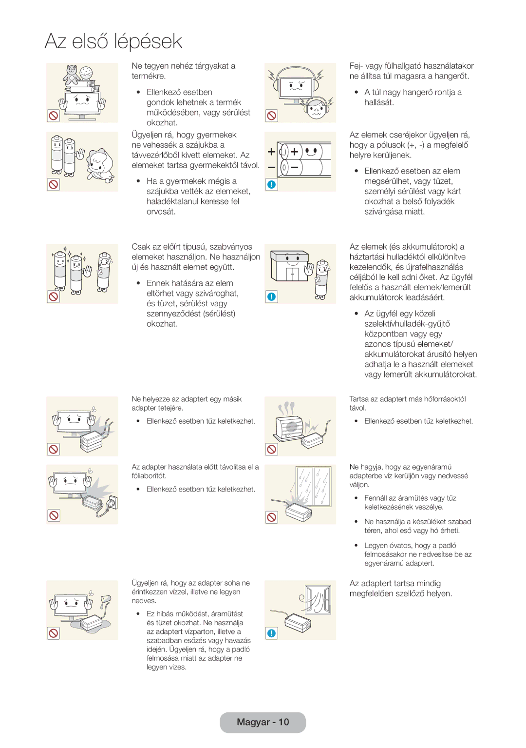 Samsung LT22E390EX/EN, LT22E390EW/EN, LT24E390EW/EN, LT24E390EX/EN manual Az első lépések 