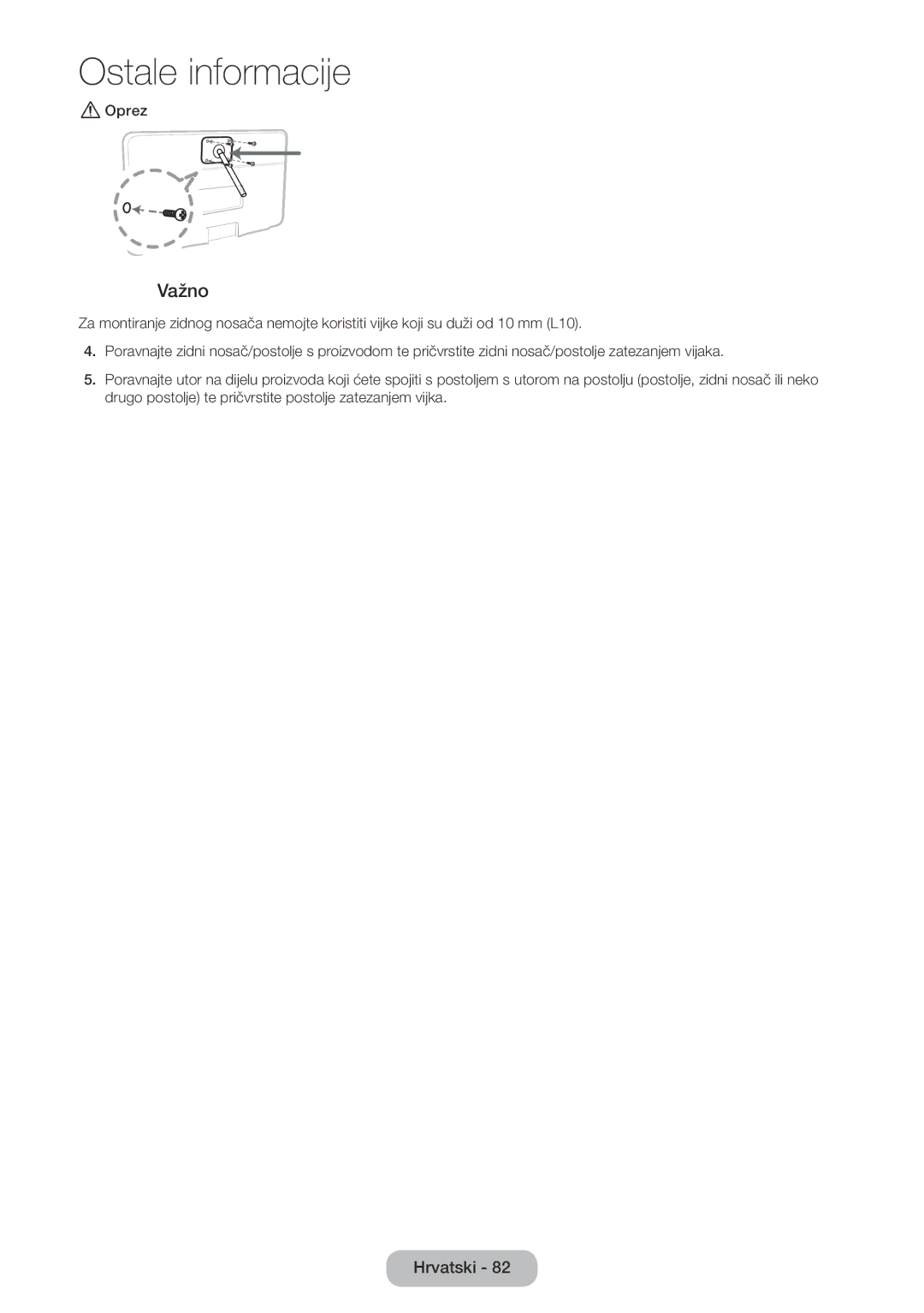 Samsung LT24E390EW/EN, LT22E390EW/EN, LT24E390EX/EN manual Važno 